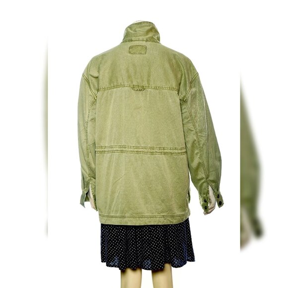 Free People We The Free Arya Utility Jacket M 8 Women's Oversized Green 44963 - Picture 4 of 5
